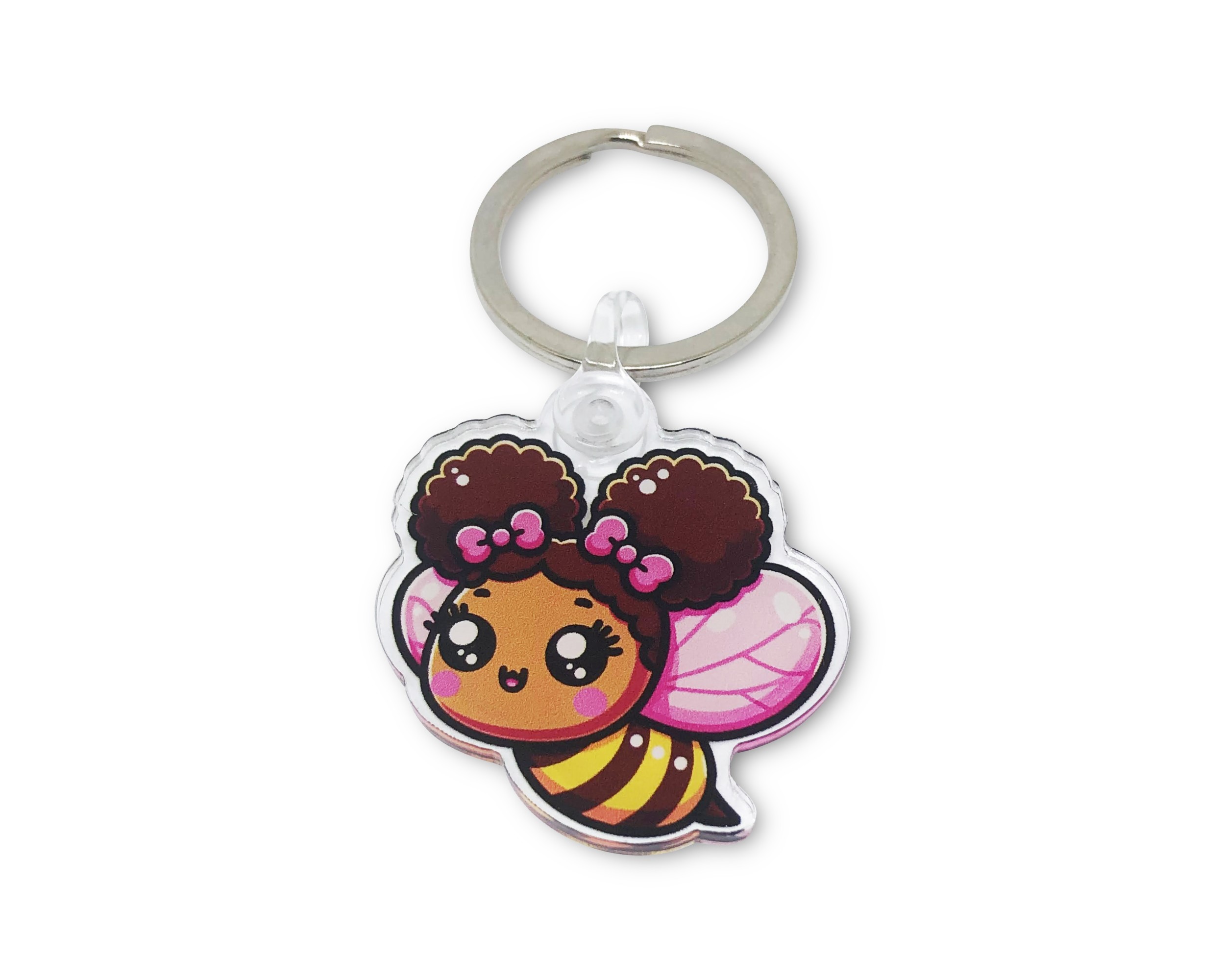 Buzzy Bella Bee Acrylic Keychain