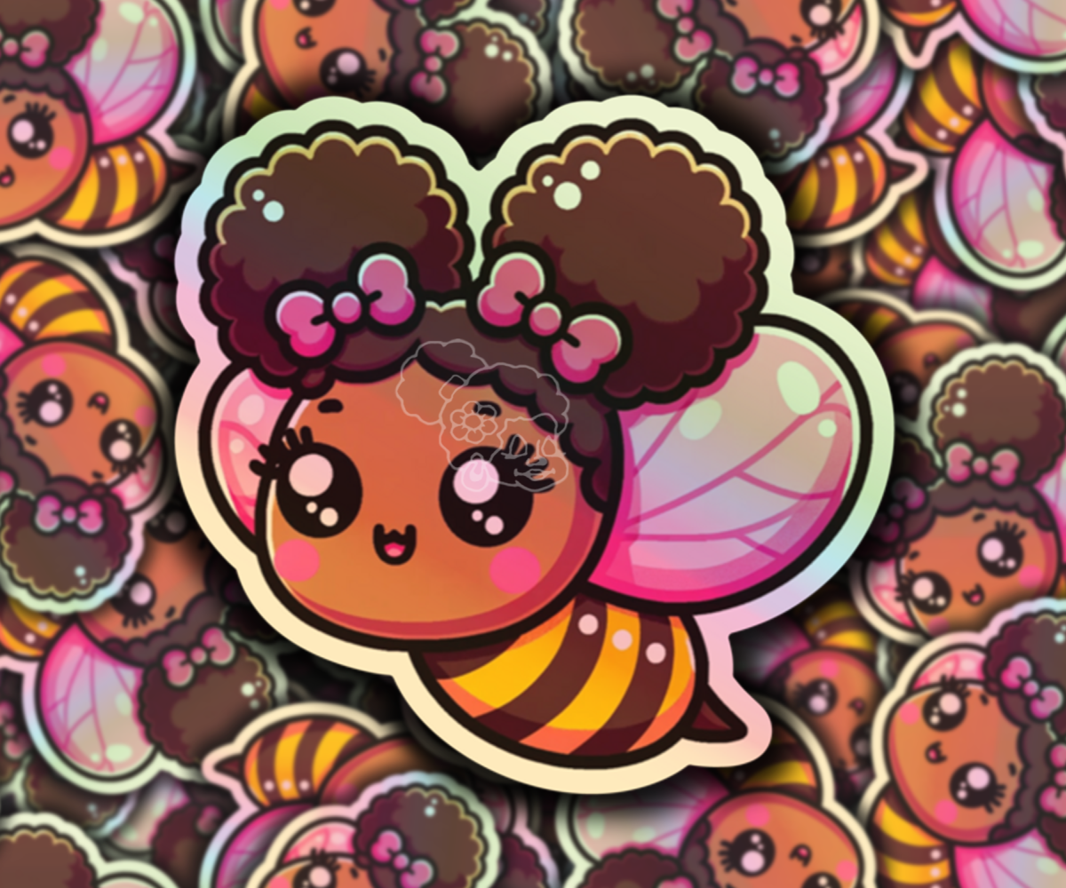 Buzzy Bella Holographic Sticker