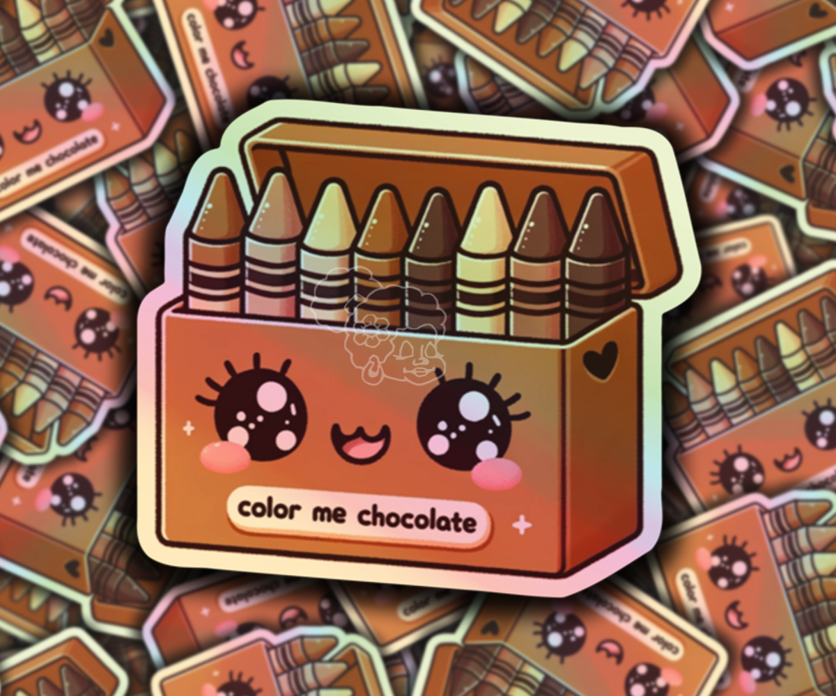 Color Me Chocolate Holographic Sticker