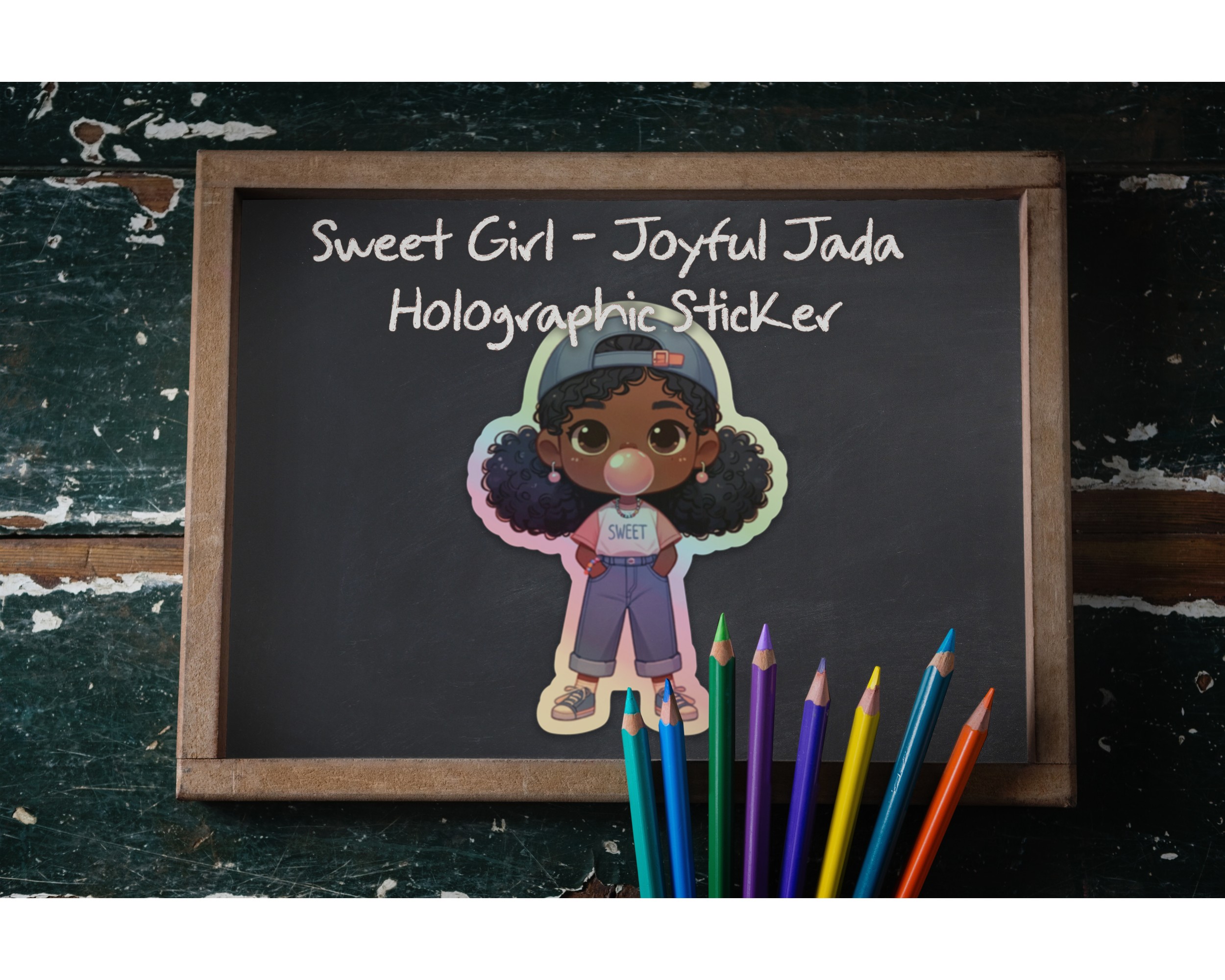 Sweet Girl Jada Holographic Sticker