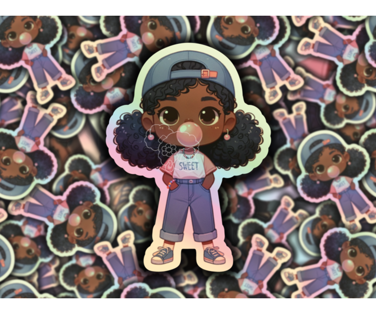 Sweet Girl Jada Holographic Sticker