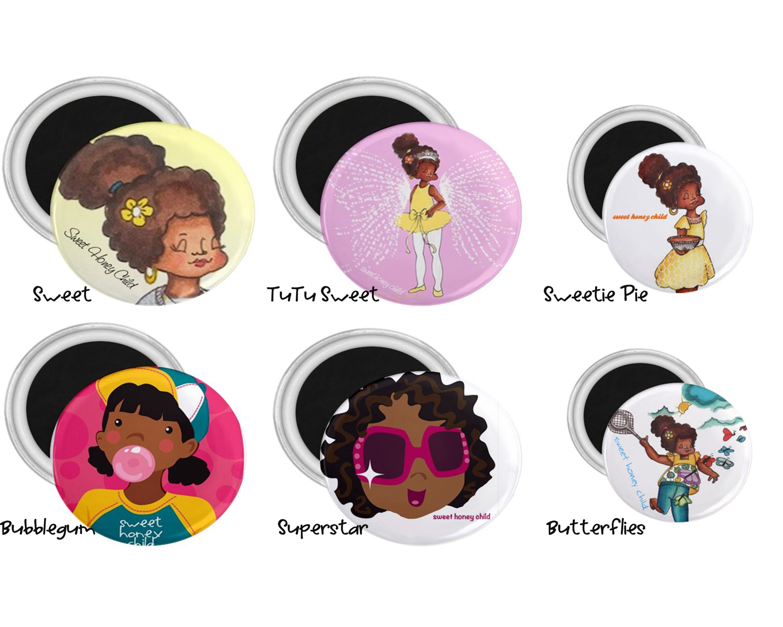 Sweet Squad Button Magnets